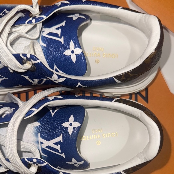 Louis Vuitton Blue Monogram Sneakers - Picture 3 of 6